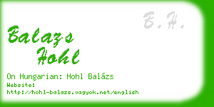 balazs hohl business card